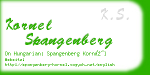 kornel spangenberg business card